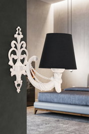 Opviq Gloria Lámpara de pared Negro y Blanco